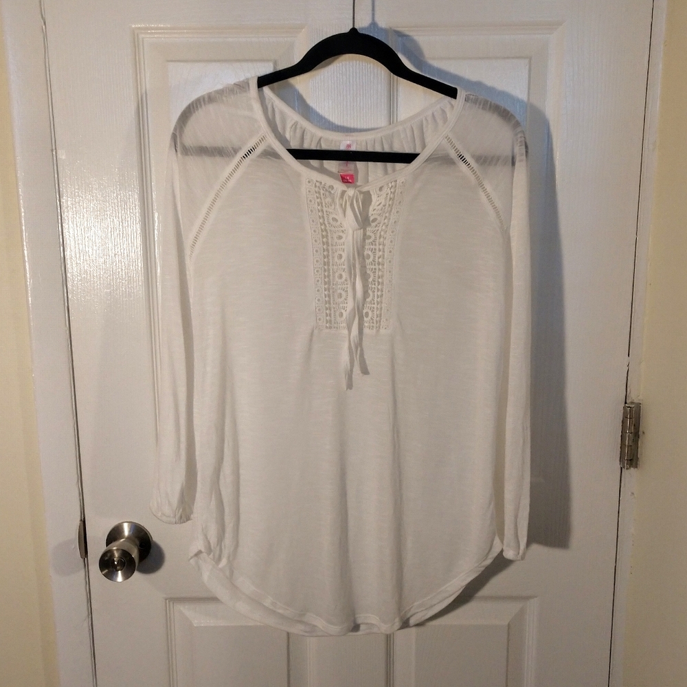 No Boundaries - White Shirt Semi-Sheer